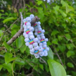 pan pride flower cuff bracelet