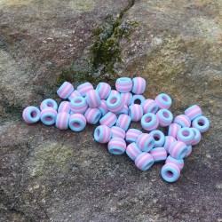 trans flag pony beads
