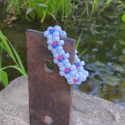 bi pride flower cuff bracelet